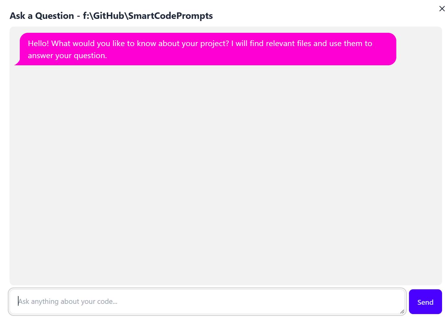 Chatting with the AI about the codebase